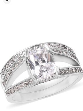 AAA White Premium Cubic Zirconia Set of Two Rings